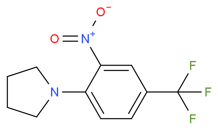 N-[2-Nitro-4-(trifluoromethyl)phenyl]pyrrolidine_分子结构_CAS_40832-82-4)