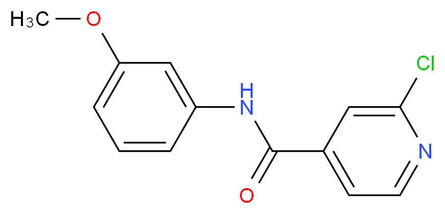 2-chloro-N-(3-methoxyphenyl)pyridine-4-carboxamide_分子结构_CAS_902499-14-3