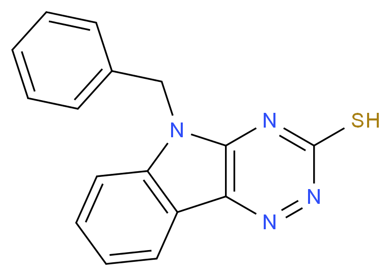 5-Benzyl-5H-[1,2,4]triazino[5,6-b]indole-3-thiol_分子结构_CAS_)