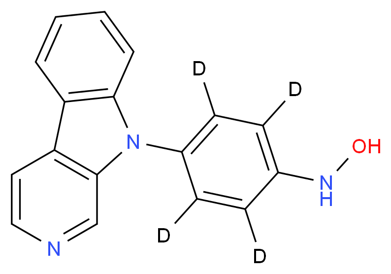 9-(4'-Hydroxyaminophenyl)-9H-pyrido[3,4-b]indole-d4_分子结构_CAS_)