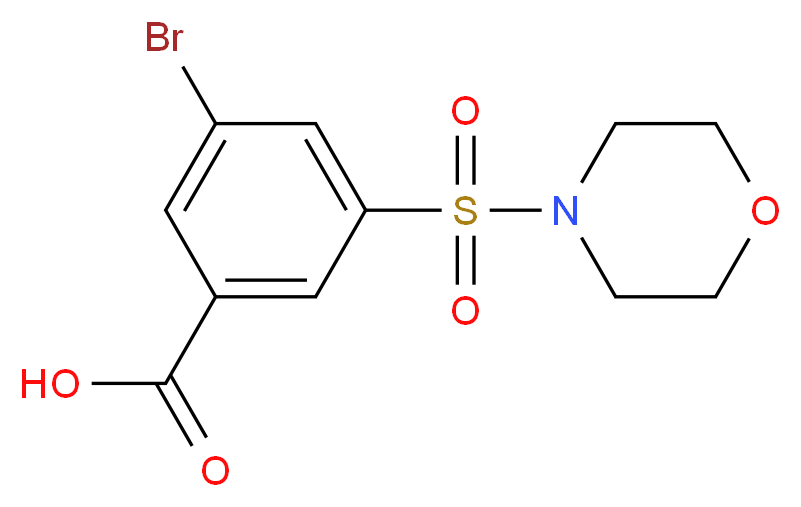 3-bromo-5-(morpholin-4-ylsulfonyl)benzoic acid_分子结构_CAS_)