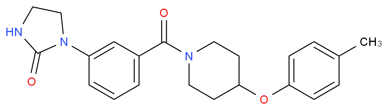 1-(3-{[4-(4-methylphenoxy)-1-piperidinyl]carbonyl}phenyl)-2-imidazolidinone_分子结构_CAS_)