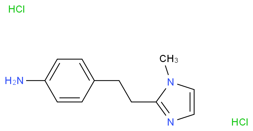 {4-[2-(1-Methyl-1H-imidazol-2-yl)ethyl]phenyl}-amine dihydrochloride_分子结构_CAS_)