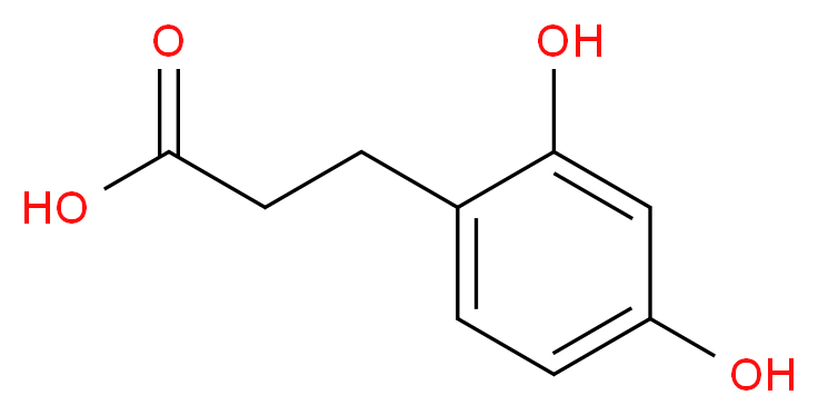 3-(2,4-dihydroxyphenyl)propanoic acid_分子结构_CAS_5631-68-5