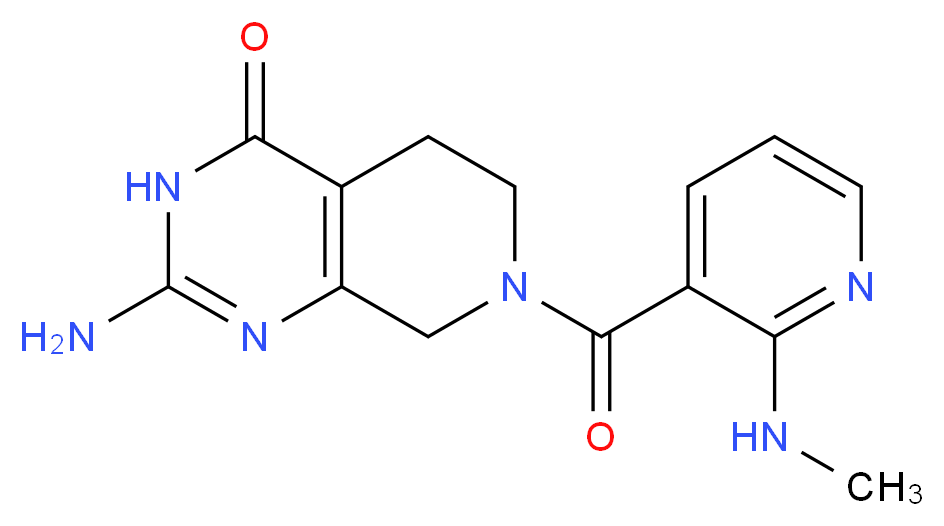 2-amino-7-{[2-(methylamino)pyridin-3-yl]carbonyl}-5,6,7,8-tetrahydropyrido[3,4-d]pyrimidin-4(3H)-one_分子结构_CAS_)