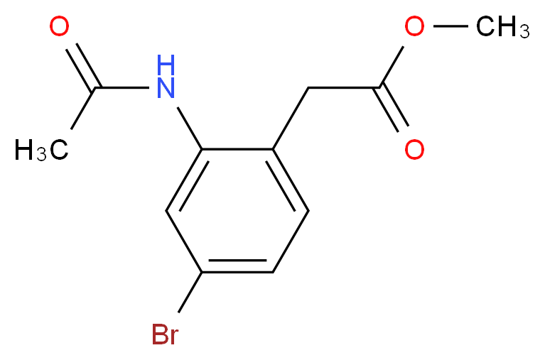 Methyl 2-acetamido-4-bromophenylacetate_分子结构_CAS_1182284-46-3)