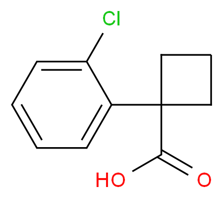 1-(2-CHLOROPHENYL)CYCLOBUTANECARBOXYLIC ACID_分子结构_CAS_151157-45-8)