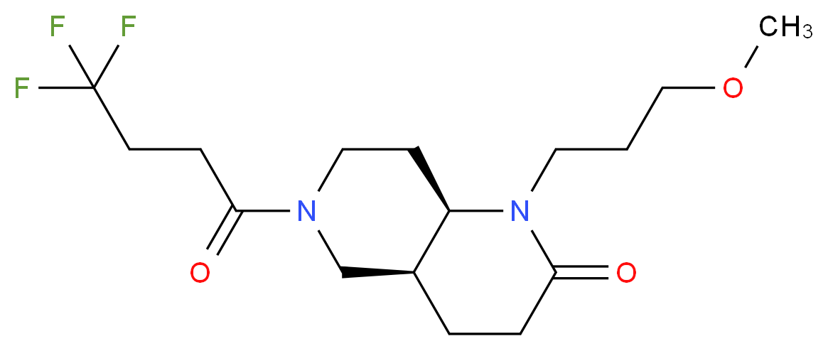(4aS*,8aR*)-1-(3-methoxypropyl)-6-(4,4,4-trifluorobutanoyl)octahydro-1,6-naphthyridin-2(1H)-one_分子结构_CAS_)