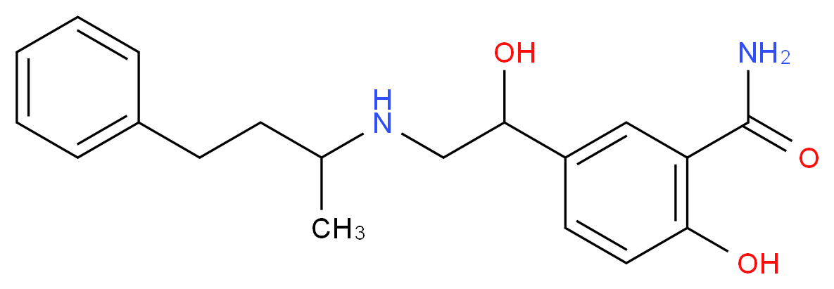 2-hydroxy-5-{1-hydroxy-2-[(4-phenylbutan-2-yl)amino]ethyl}benzamide_分子结构_CAS_36894-69-6