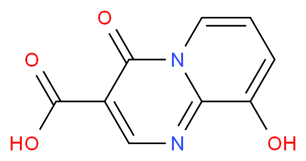 9-hydroxy-4-oxo-4H-pyrido[1,2-a]pyrimidine-3-carboxylic acid_分子结构_CAS_1256643-38-5)