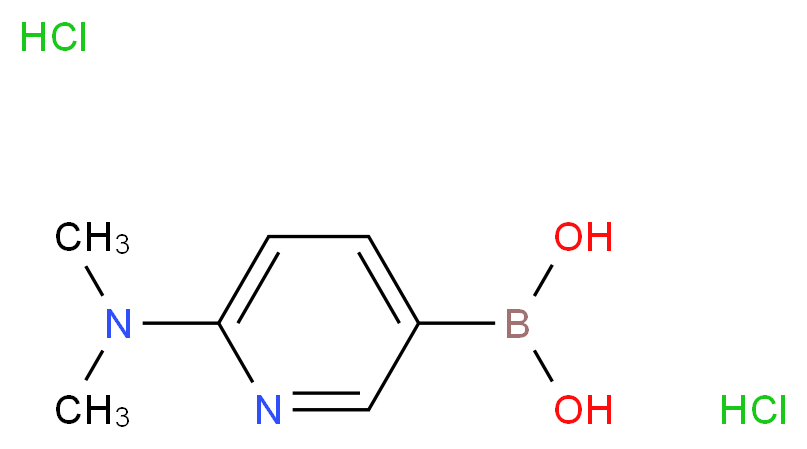 2-(Dimethylamino)pyridine-5-boronic acid dihydrochloride_分子结构_CAS_)