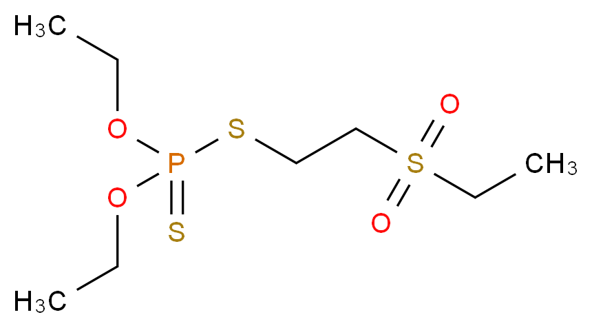 diethyl {[2-(ethanesulfonyl)ethyl]sulfanyl}(sulfanylidene)phosphonite_分子结构_CAS_2497-06-5