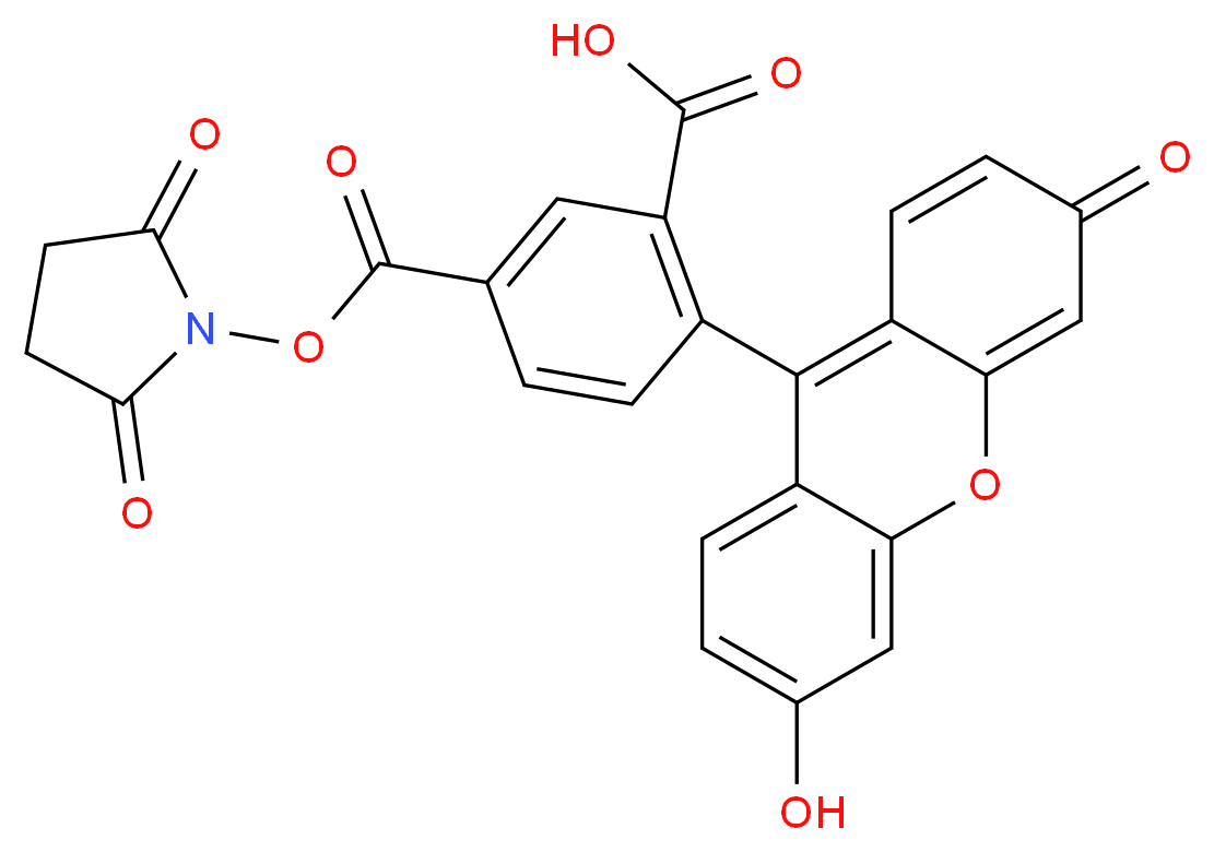 5-Carboxyfluorescein N-succinimidyl ester_分子结构_CAS_92557-80-7)
