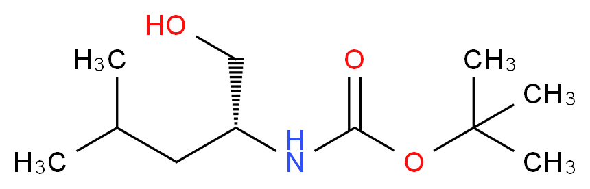 tert-butyl N-[(2R)-1-hydroxy-4-methylpentan-2-yl]carbamate_分子结构_CAS_142121-48-0