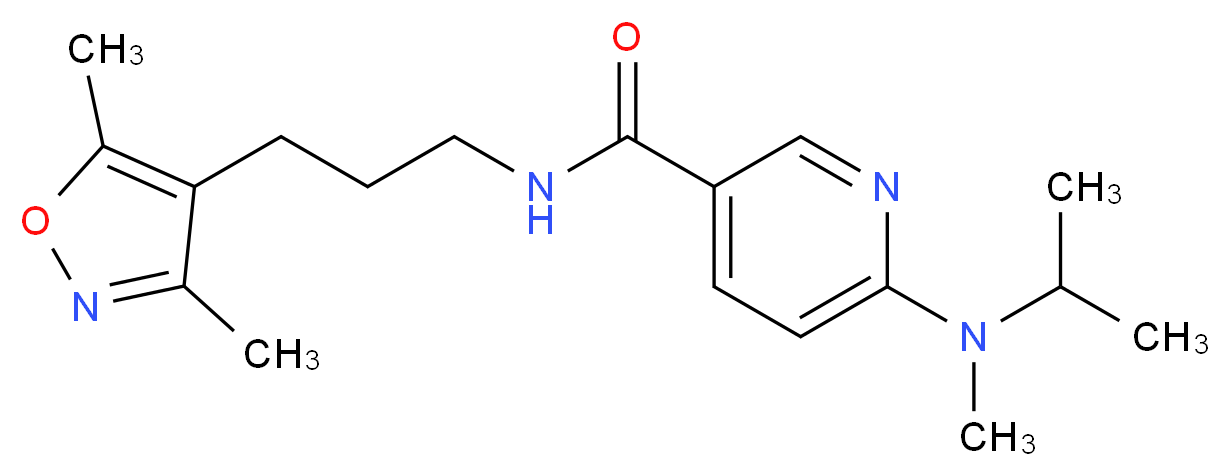 N-[3-(3,5-dimethyl-4-isoxazolyl)propyl]-6-[isopropyl(methyl)amino]nicotinamide_分子结构_CAS_)