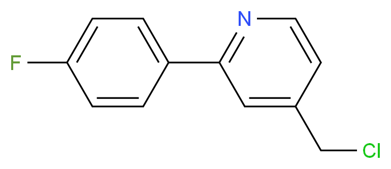 4-(chloromethyl)-2-(4-fluorophenyl)pyridine_分子结构_CAS_482376-13-6