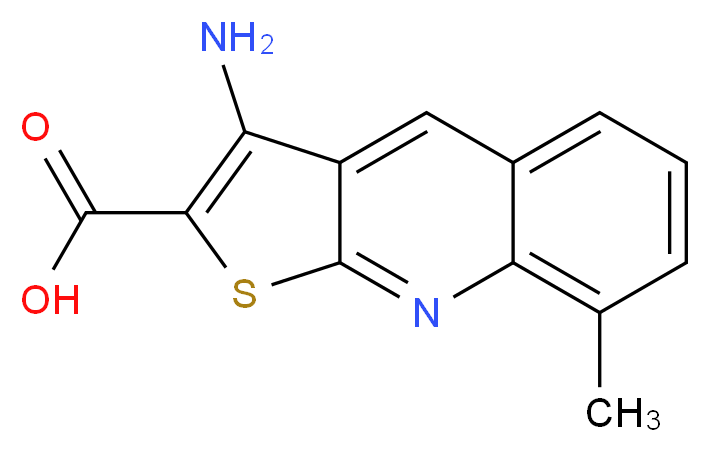 3-amino-8-methylthieno[2,3-b]quinoline-2-carboxylic acid_分子结构_CAS_351361-81-4