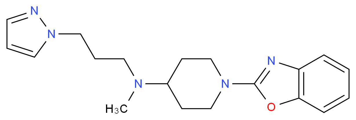1-(1,3-benzoxazol-2-yl)-N-methyl-N-[3-(1H-pyrazol-1-yl)propyl]piperidin-4-amine_分子结构_CAS_)