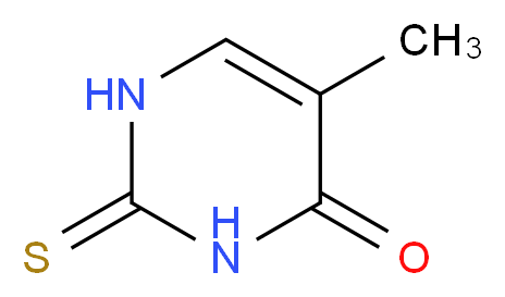 5-methyl-2-sulfanylidene-1,2,3,4-tetrahydropyrimidin-4-one_分子结构_CAS_636-26-0