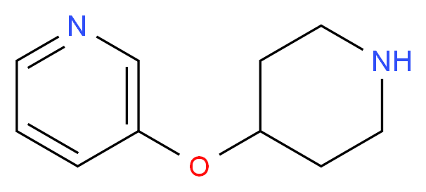 3-(Piperidin-4-yloxy)-pyridine_分子结构_CAS_310881-48-2)