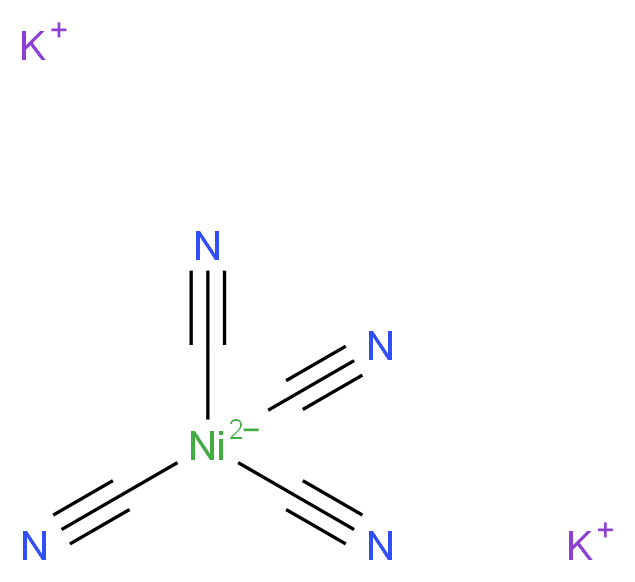 四氰基镍(II)酸钾_分子结构_CAS_14220-17-8)