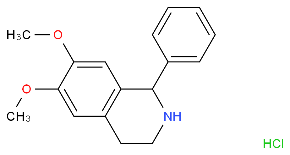 6,7-dimethoxy-1-phenyl-1,2,3,4-tetrahydroisoquinoline hydrochloride_分子结构_CAS_)