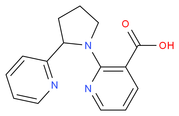 2-[2-(pyridin-2-yl)pyrrolidin-1-yl]pyridine-3-carboxylic acid_分子结构_CAS_904816-88-2