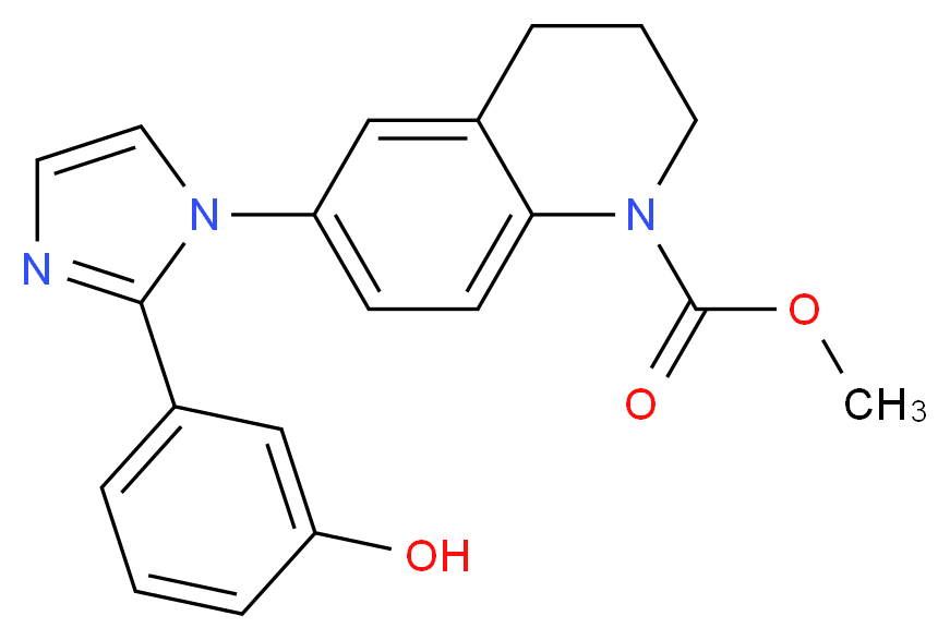 methyl 6-[2-(3-hydroxyphenyl)-1H-imidazol-1-yl]-3,4-dihydroquinoline-1(2H)-carboxylate_分子结构_CAS_)