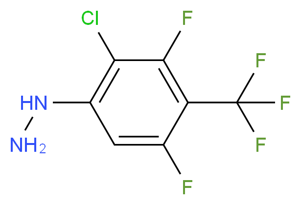 [2-chloro-3,5-difluoro-4-(trifluoromethyl)phenyl]hydrazine_分子结构_CAS_121435-36-7