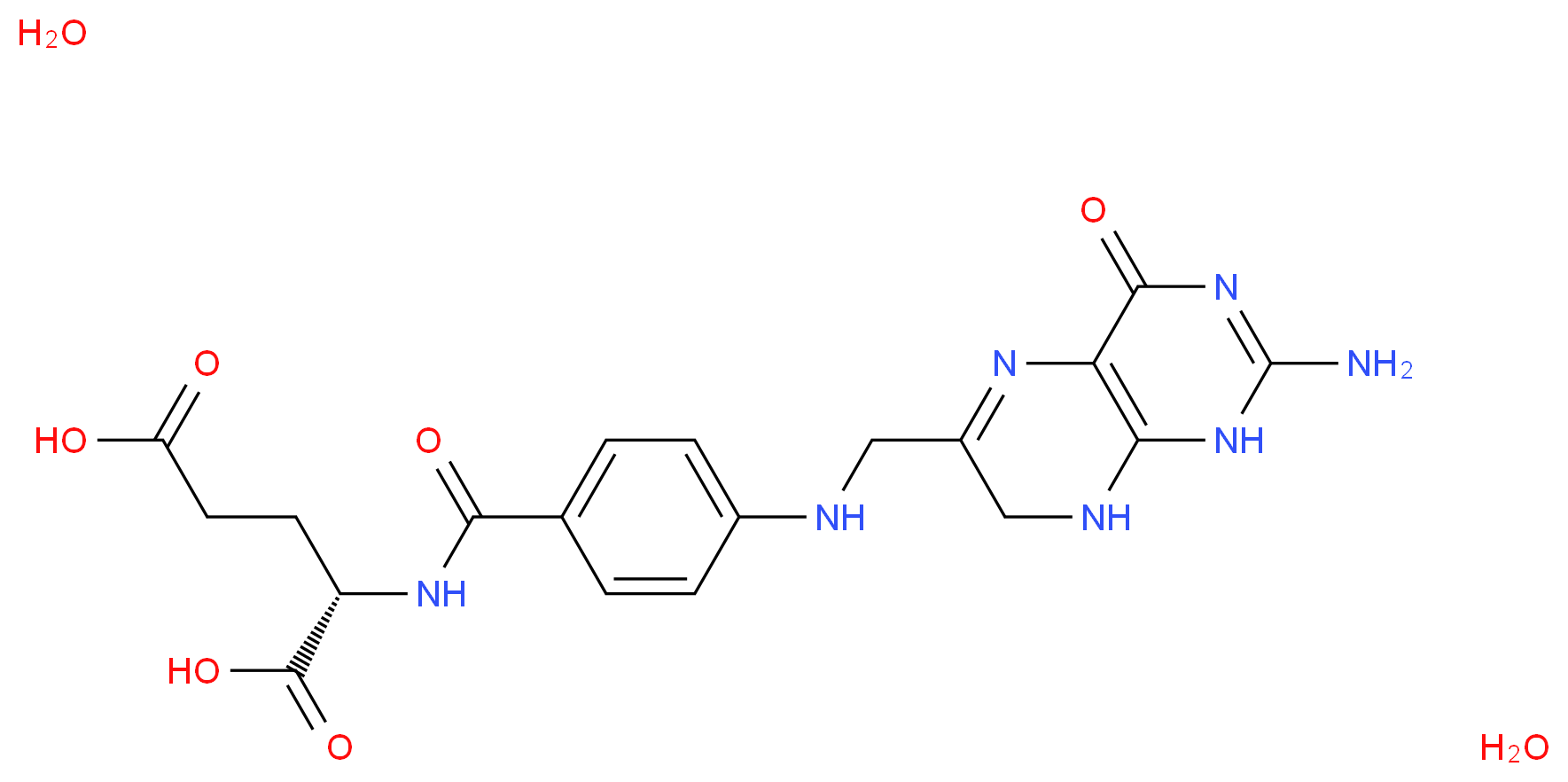 二氢叶酸 二水合物_分子结构_CAS_207226-40-2)