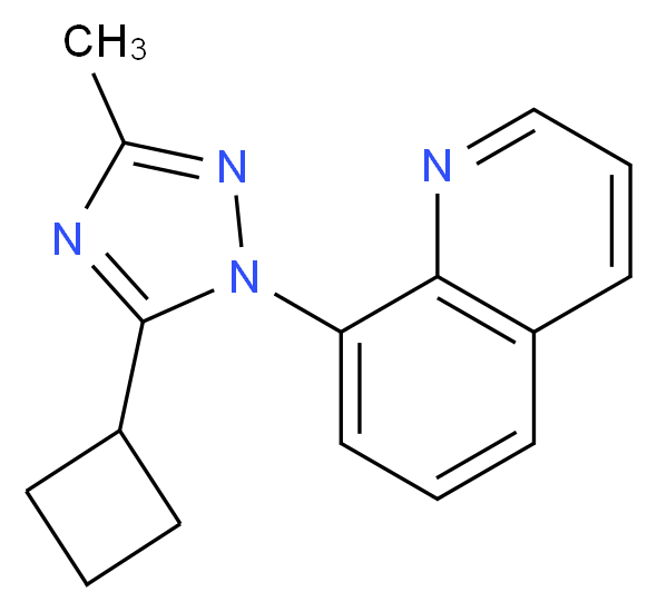8-(5-cyclobutyl-3-methyl-1H-1,2,4-triazol-1-yl)quinoline_分子结构_CAS_)