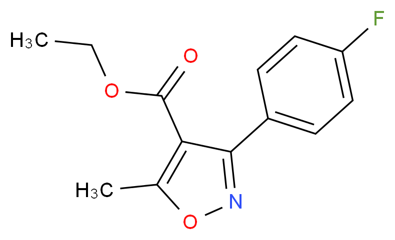ethyl 3-(4-fluorophenyl)-5-methyl-1,2-oxazole-4-carboxylate_分子结构_CAS_954230-39-8