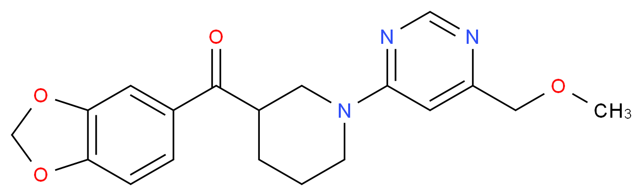 1,3-benzodioxol-5-yl{1-[6-(methoxymethyl)pyrimidin-4-yl]piperidin-3-yl}methanone_分子结构_CAS_)