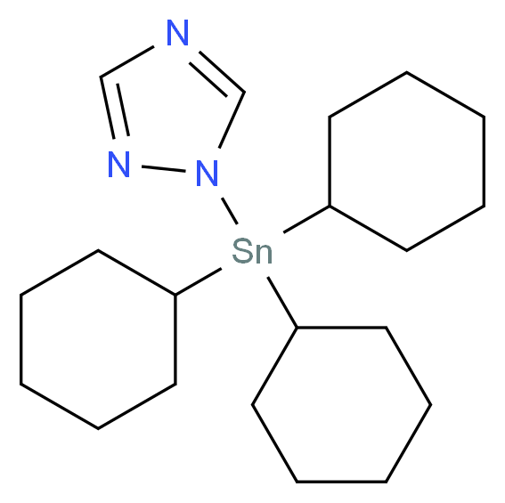 1-(tricyclohexylstannyl)-1H-1,2,4-triazole_分子结构_CAS_41083-11-8