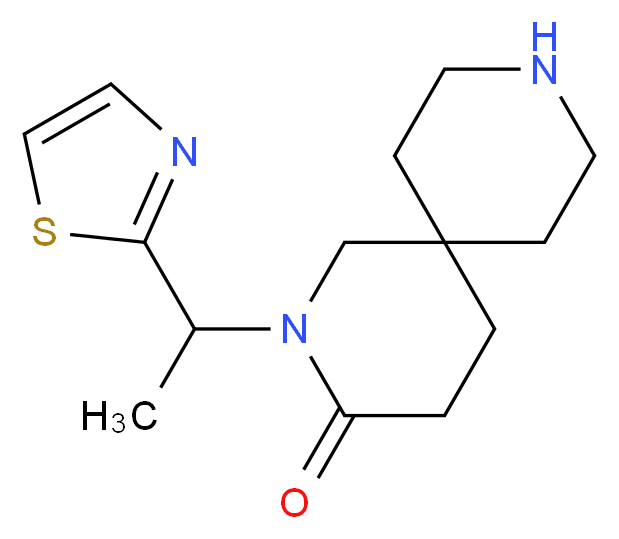 2-[1-(1,3-thiazol-2-yl)ethyl]-2,9-diazaspiro[5.5]undecan-3-one_分子结构_CAS_)