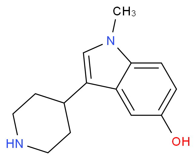 1-methyl-3-(piperidin-4-yl)-1H-indol-5-ol_分子结构_CAS_1211593-86-0)