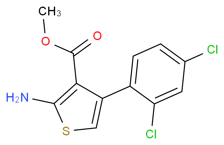 Methyl 2-amino-4-(2,4-dichlorophenyl)thiophene-3-carboxylate_分子结构_CAS_)