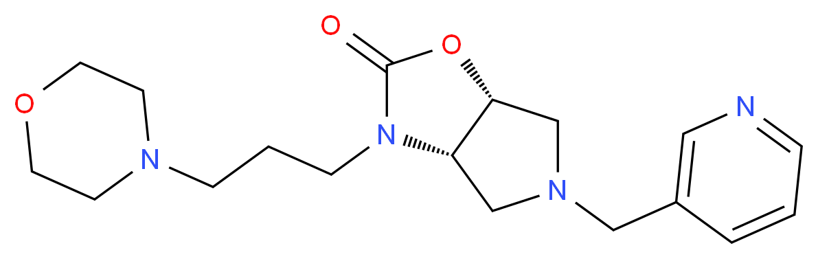 (3aS*,6aR*)-3-(3-morpholin-4-ylpropyl)-5-(pyridin-3-ylmethyl)hexahydro-2H-pyrrolo[3,4-d][1,3]oxazol-2-one_分子结构_CAS_)