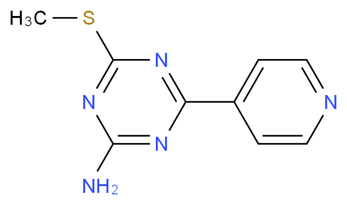 4-(methylthio)-6-(4-pyridyl)-1,3,5-triazin-2-amine_分子结构_CAS_175204-63-4)
