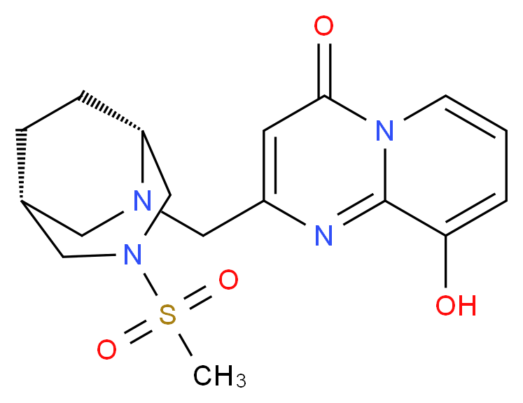 9-hydroxy-2-{[(1R*,5R*)-3-(methylsulfonyl)-3,6-diazabicyclo[3.2.2]non-6-yl]methyl}-4H-pyrido[1,2-a]pyrimidin-4-one_分子结构_CAS_)