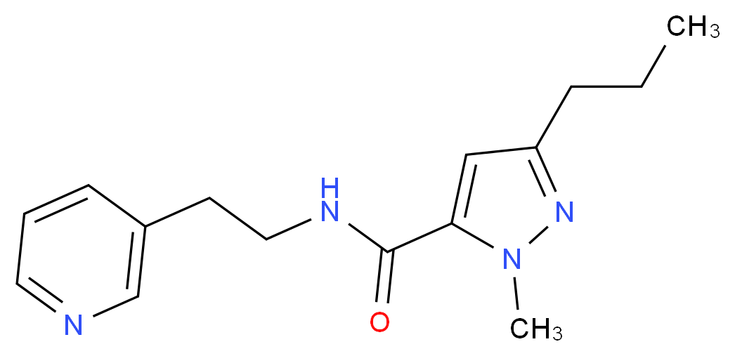 1-methyl-3-propyl-N-[2-(3-pyridinyl)ethyl]-1H-pyrazole-5-carboxamide_分子结构_CAS_)