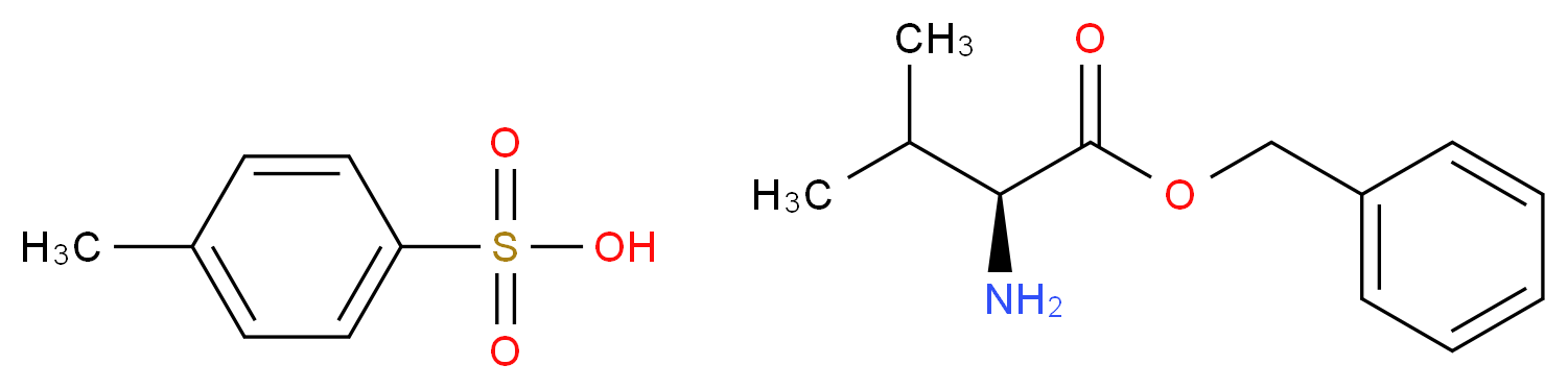 4-methylbenzene-1-sulfonic acid benzyl (2S)-2-amino-3-methylbutanoate_分子结构_CAS_16652-76-9