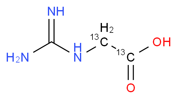 Guanidinoacetic-13C2 Acid_分子结构_CAS_634616-40-3)