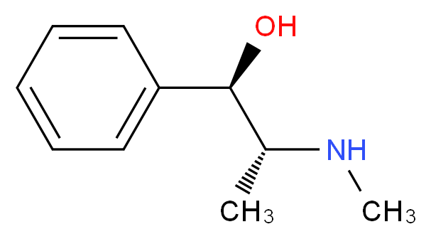 (1R,2R)-2-(methylamino)-1-phenylpropan-1-ol_分子结构_CAS_321-97-1