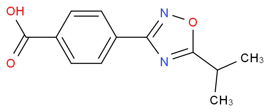 4-(5-Isopropyl-1,2,4-oxadiazol-3-yl)benzoic acid_分子结构_CAS_915920-28-4)