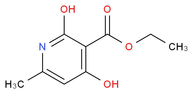 ethyl 2,4-dihydroxy-6-methylpyridine-3-carboxylate_分子结构_CAS_10350-10-4