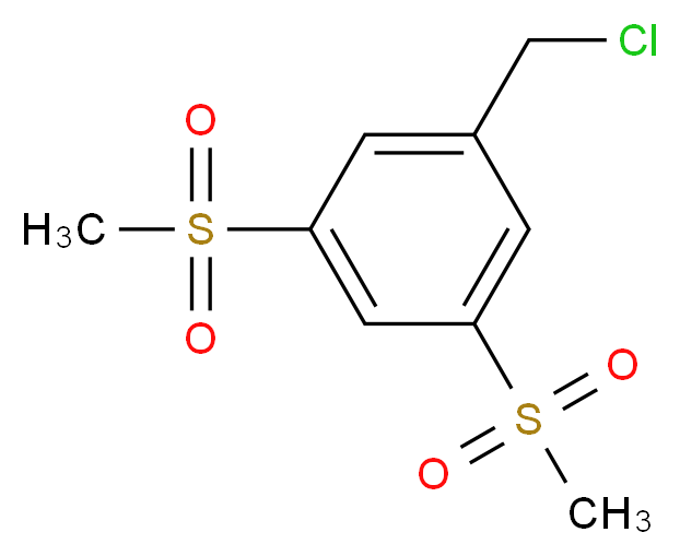 1-(Chloromethyl)-3,5-bis(methylsulphonyl)benzene_分子结构_CAS_849924-87-4)