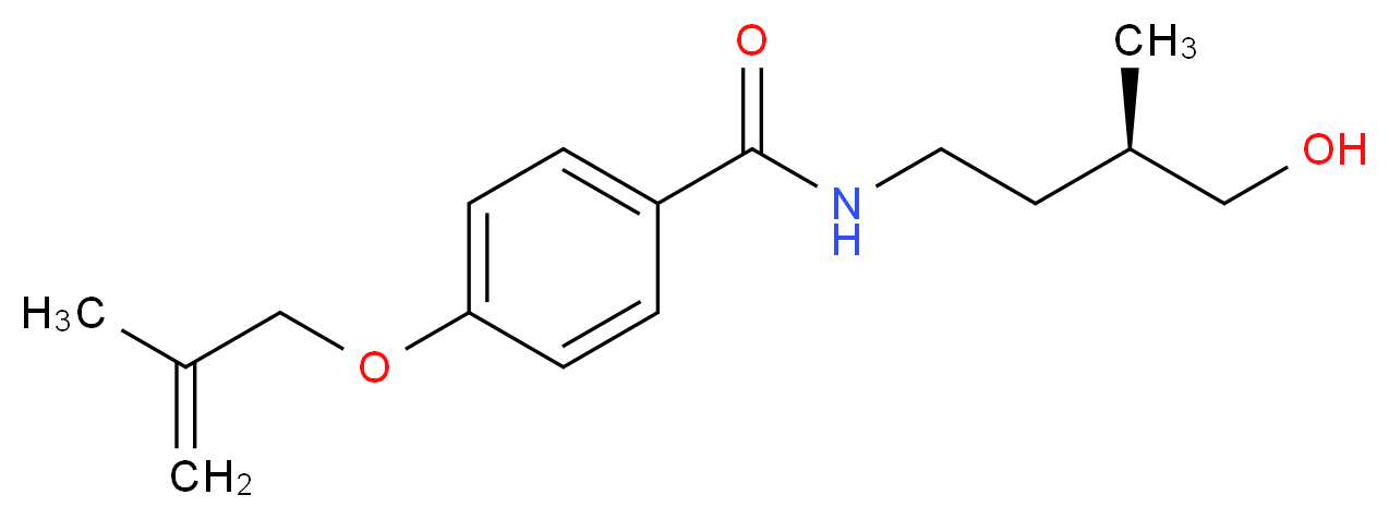 N-[(3R)-4-hydroxy-3-methylbutyl]-4-[(2-methylprop-2-en-1-yl)oxy]benzamide_分子结构_CAS_)