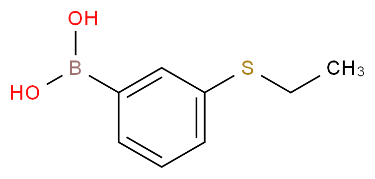 3-(乙硫基)苯硼酸_分子结构_CAS_870718-05-1)