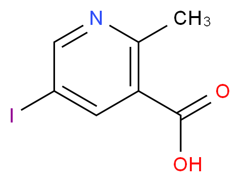 5-iodo-2-methylpyridine-3-carboxylic acid_分子结构_CAS_1092286-33-3